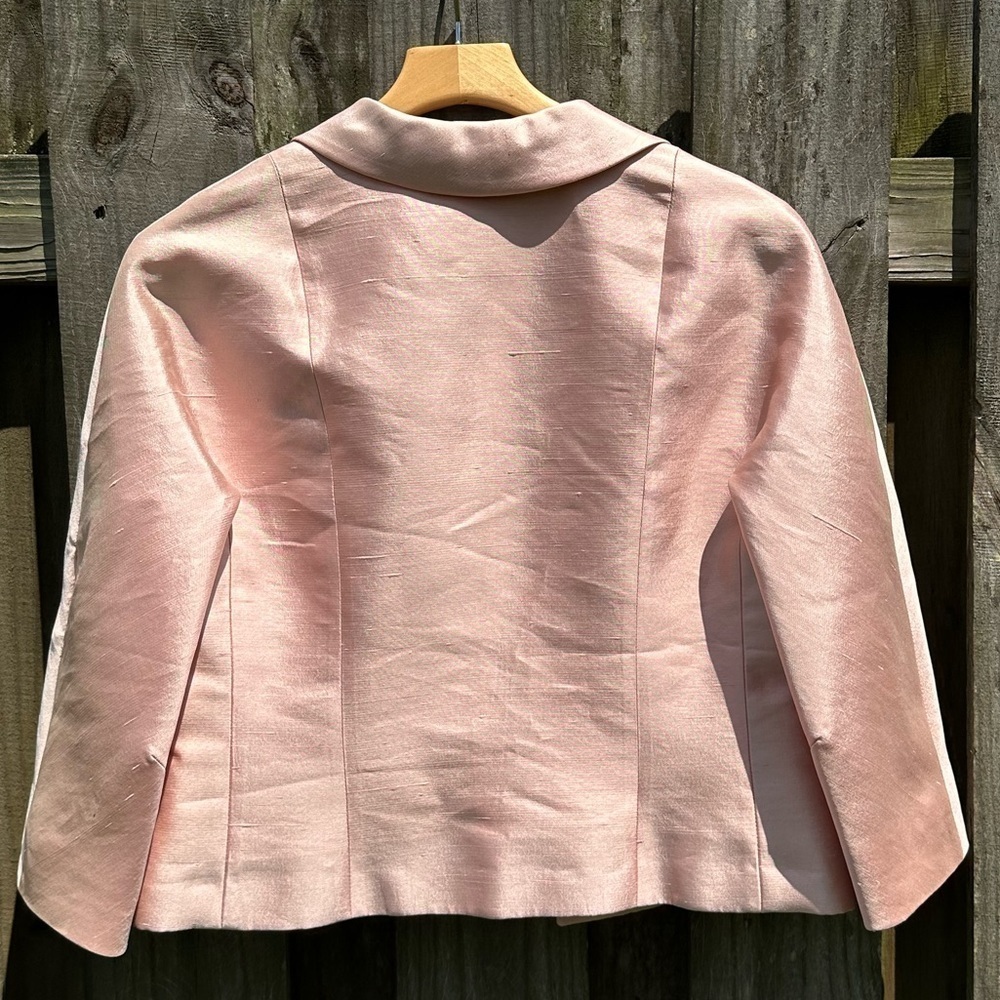 Vintage Briny Marlin Women's Pink Silk Jacket Set Union Made in USA! - Picture 6 of 16